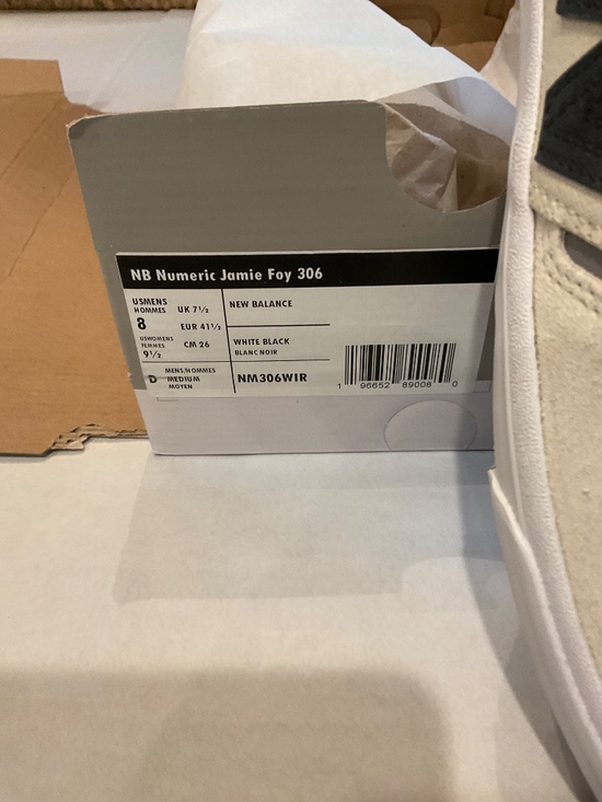 New Balance Jamie Foy 306 White/Teal Blue Shoes (NM306ZUB  NWT NEW BALANCE JAMIE FOY 8 US MEN AND 9.5 WOMEN